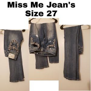 💋💕 Miss Me Jean's Size 27 Bootcut